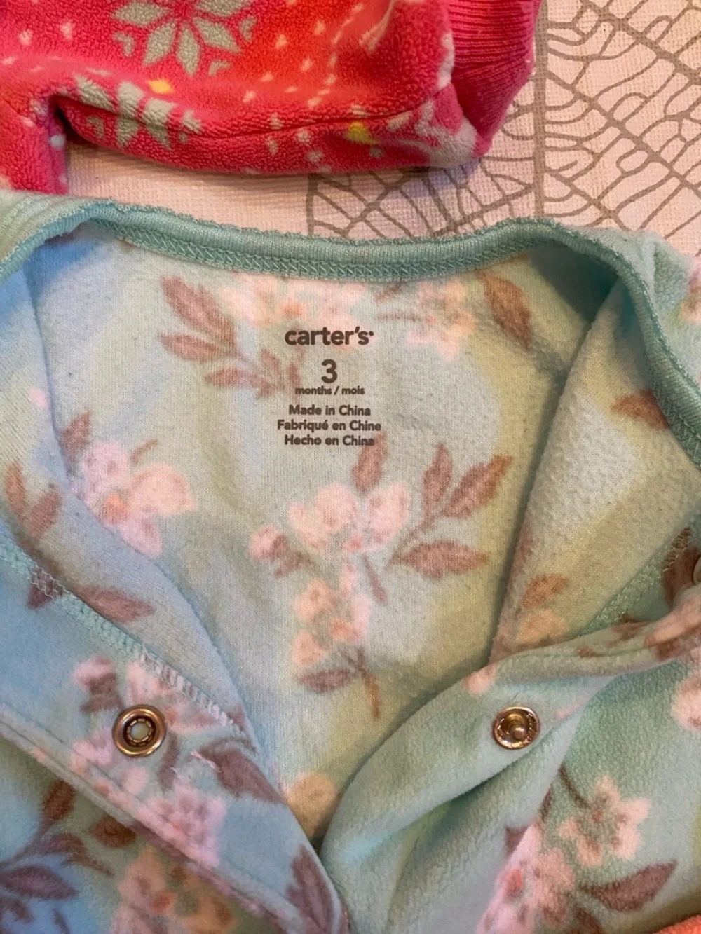 3pc Carter's Cozy Footed One-Piece - Picture 8 of 8